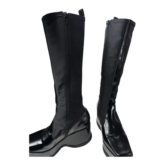 Black Platform Knee-High Boots Jeffrey Campbell - Picture 6 of 7